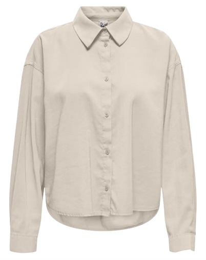 Only - Aris Life Pleat Skjorte - Pumice Stone 